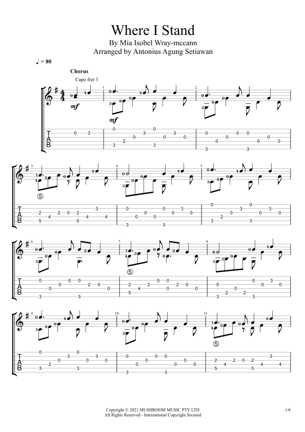 Where I Stand (arr. Antonius Agung Setiawan)