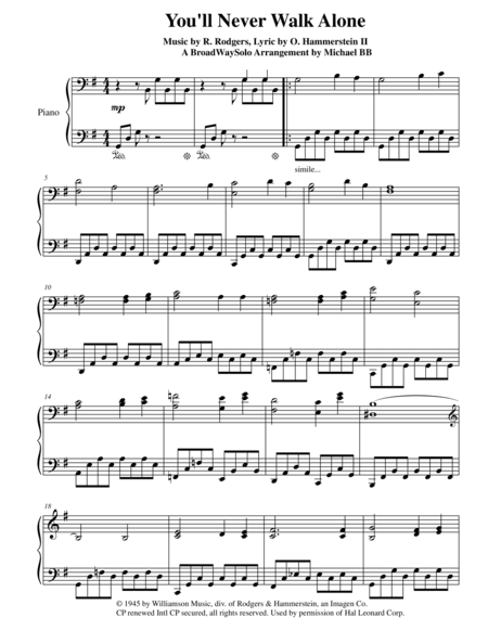 You'll Never Walk Alone (arr. Michael Butkus-Bomier)