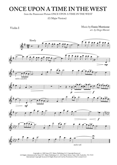 Once Upon A Time In The West from the Paramount Picture ONCE UPON A TIME IN THE WEST (arr. Diego Marani)