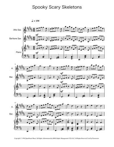 Spooky Scary Skeletons (arr. Ygor Nunes)