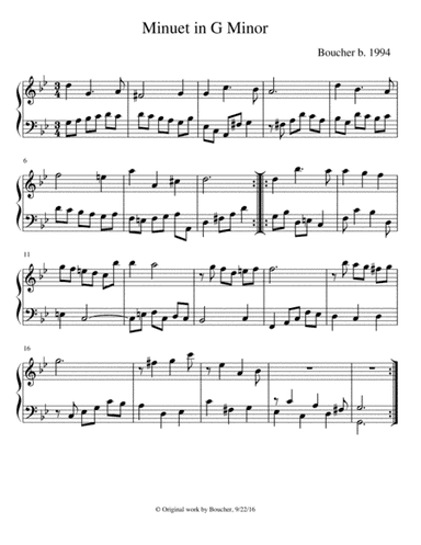 Keyboard Suite in G Minor: V. Menuet