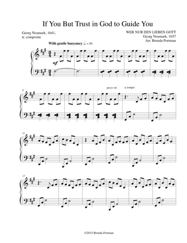 If You But Trust in God to Guide You (WER NUR DEN LIEBEN), Low Voice, arr. Brenda Portman (arr. Brenda Portman)