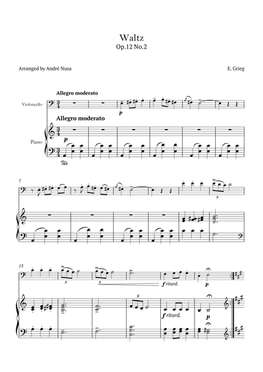 Lyric Pieces Op.12 No.3 (arr. André Nusa)