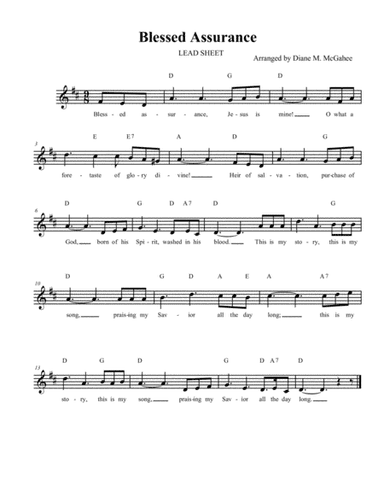 This Is My Song (blessed Assurance) (arr. Diane M. McGahee)