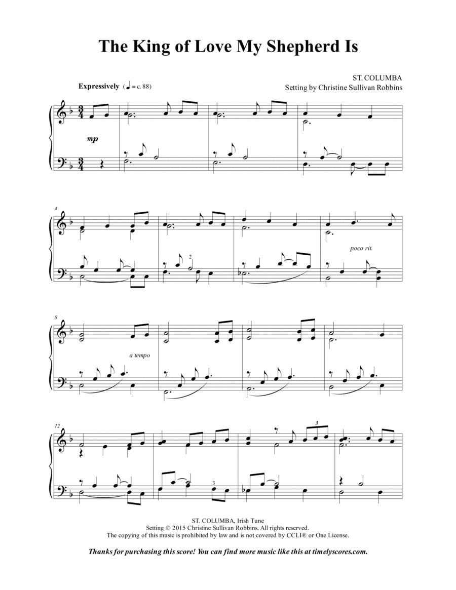 The King of Love My Shepherd Is (arr. Christine Sullivan Robbins)