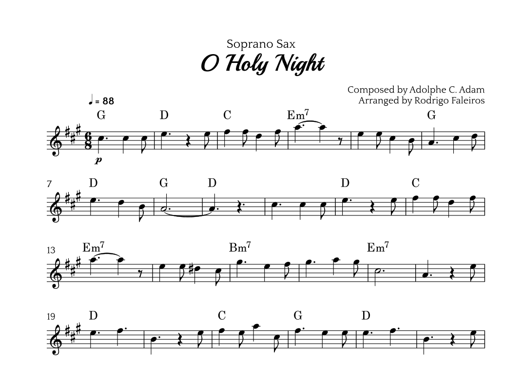 O Holy Night (arr. Rodrigo Faleiros)