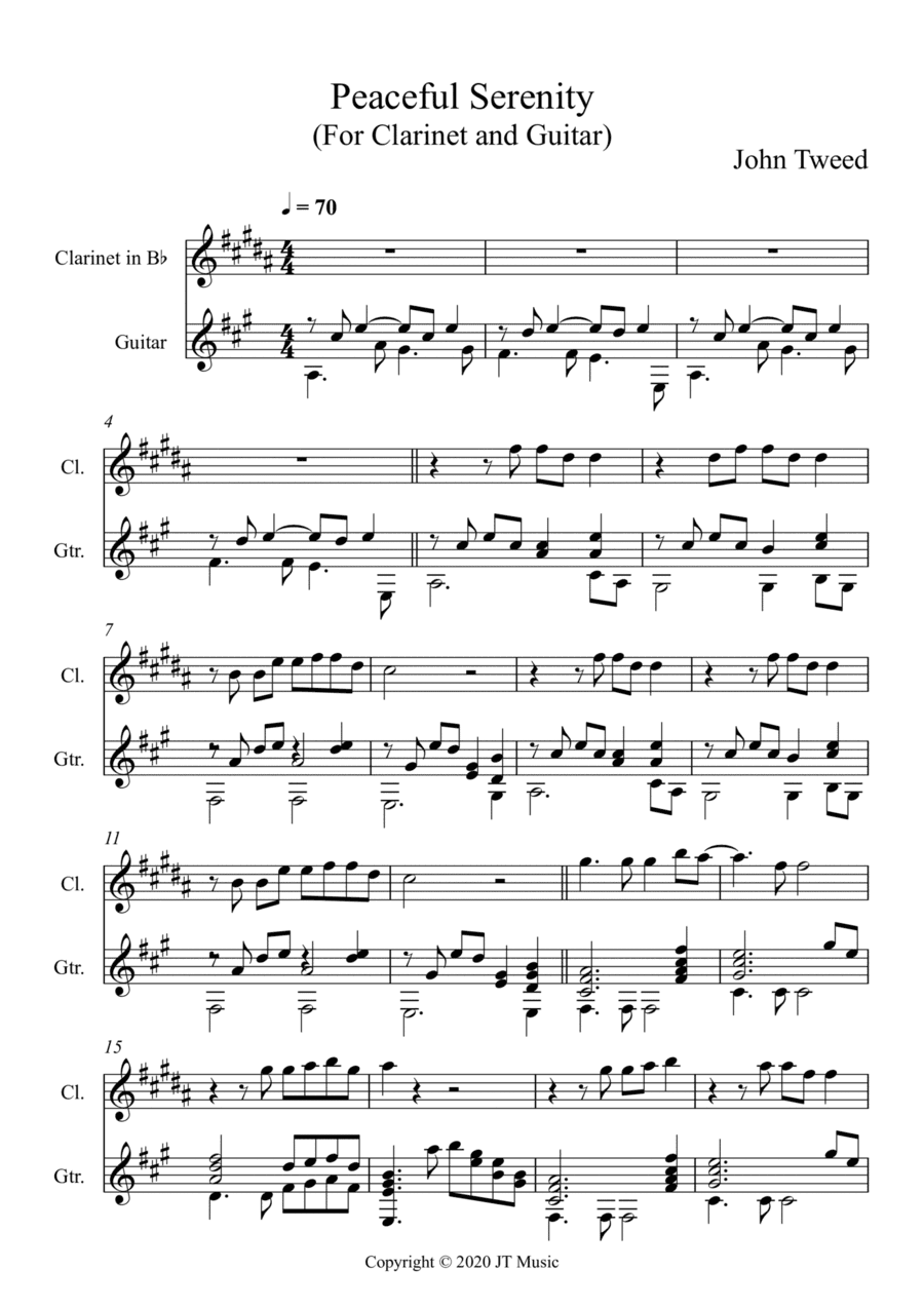 Peaceful Serenity - Clarinet and Guitar