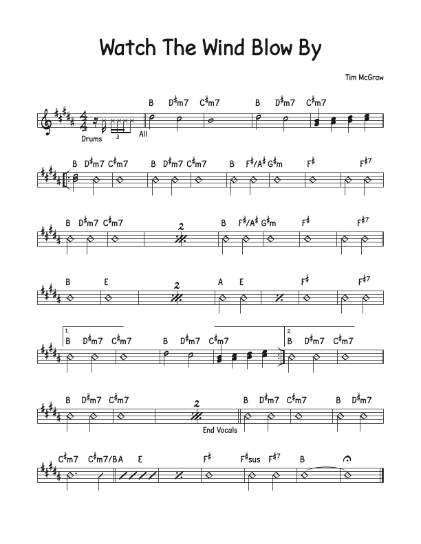 Watch The Wind Blow By (arr. David M Fagnant)