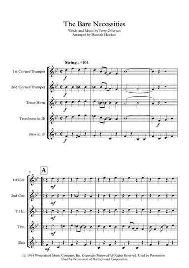 The Bare Necessities  from THE JUNGLE BOOK (arr. Hannah Hawken)