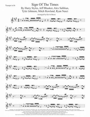 Sign Of The Times (arr. Kevin Busse)
