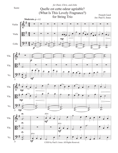 String Trio on "Quelle est cette odeur agréable?" (arr. Paul S. Jones)