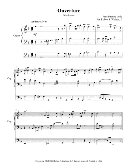 SUITE ROYALE (pour Orgue) (arr. Robert S. Wallace, II)