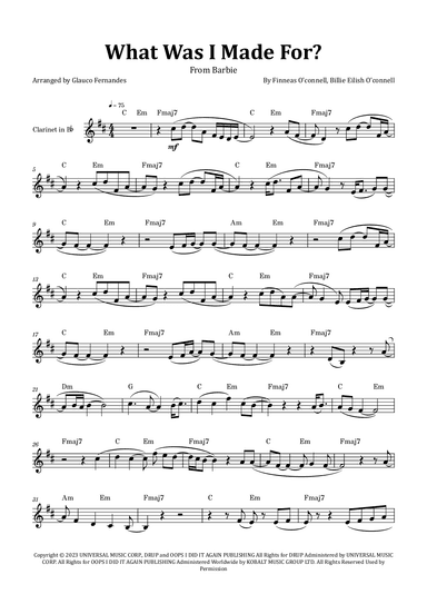 What Was I Made For? (arr. Glauco Fernandes)