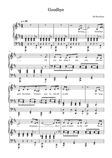 Goodbye (arr. Teresa Gates)