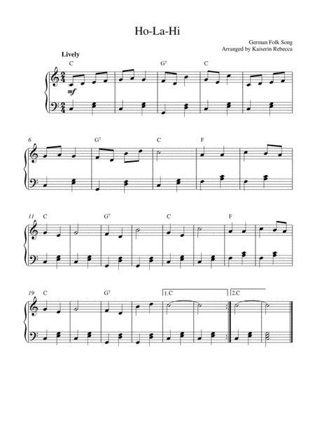Ho-La-Hi (arr. Kaiserin Rebecca)