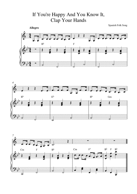 If You're Happy And You Know It, Clap Your Hands (arr. Kaiserin Rebecca)