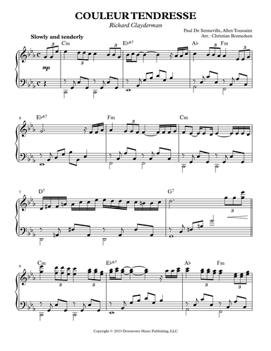 Couleur Tendresse (arr. Christian Bennedsen)