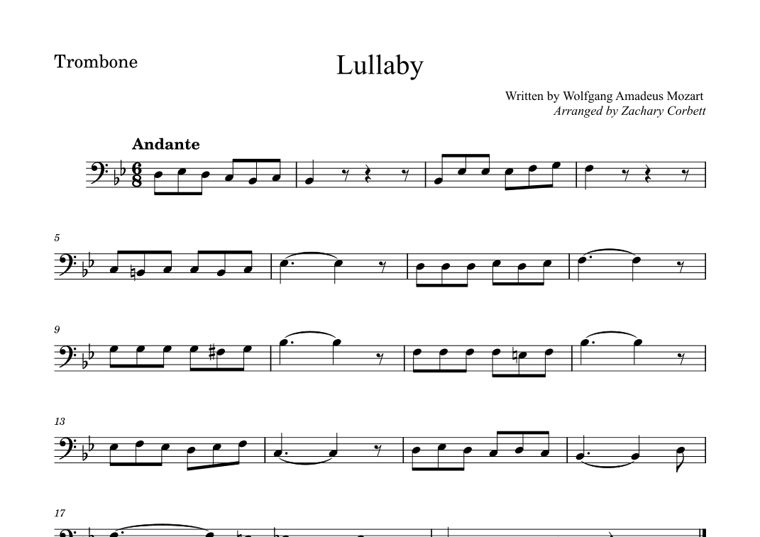 Lullaby (arr. Zachary Corbett)