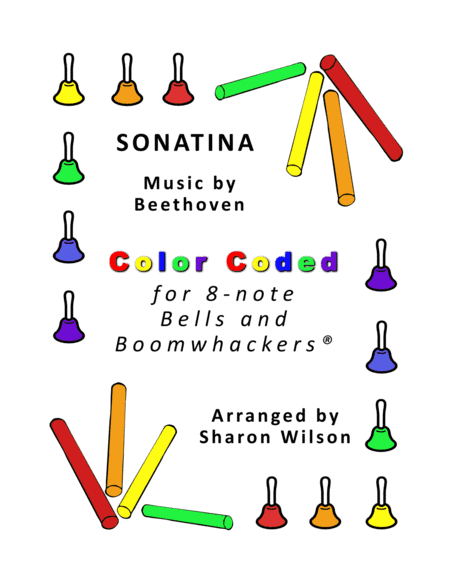 Sonatina for 8-note Bells and Boomwhackers® (with Color Coded Notes) (arr. Sharon Wilson)
