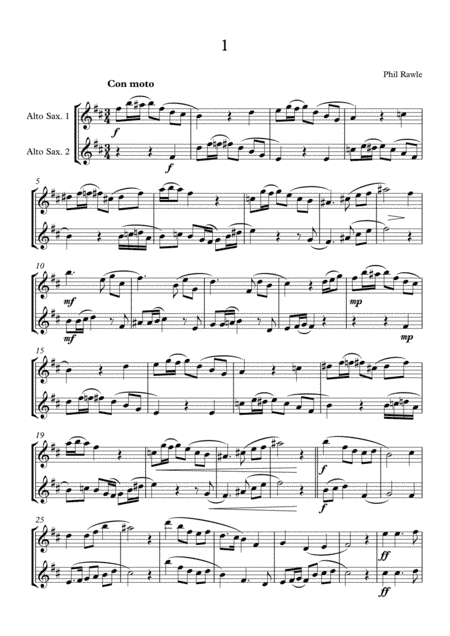 Four Alto Sax Duets - No.1