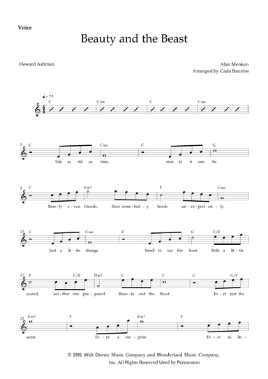 Beauty And The Beast (arr. Cadu Barcelos)