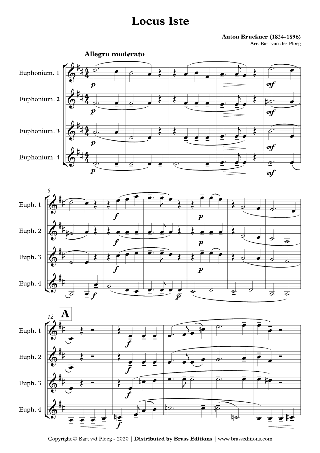 Locus Iste (arr. Bart van der Ploeg)