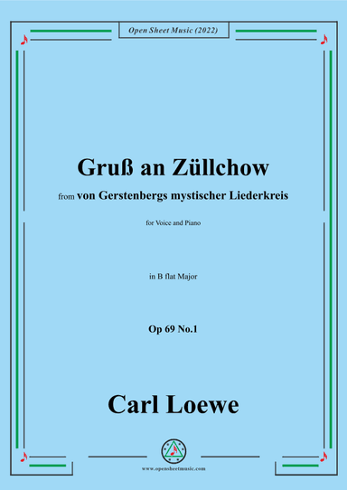 Loewe-Gruß an Züllchow,Op 69 No.1,in B flat minor (arr. OSM Press)