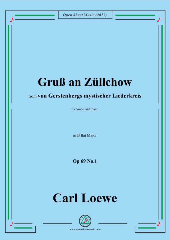Loewe-Gruß an Züllchow,Op 69 No.1,in B flat minor (arr. OSM Press)