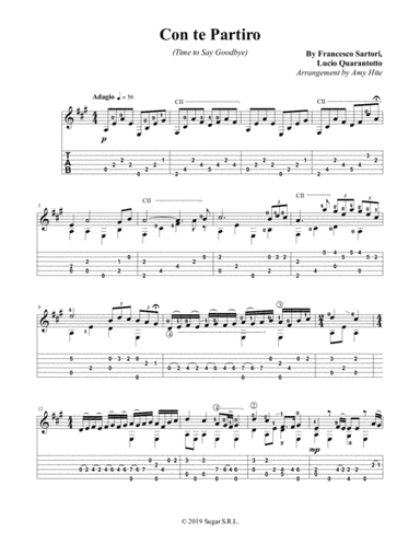 Con Te Partiro (time To Say Goodbye) (arr. Amy Hite)