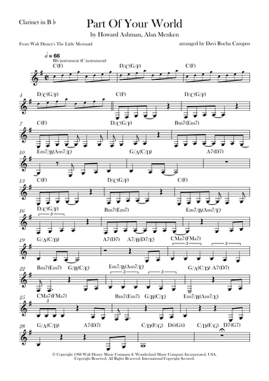 Part Of Your World (arr. Davi Rocha Campos)