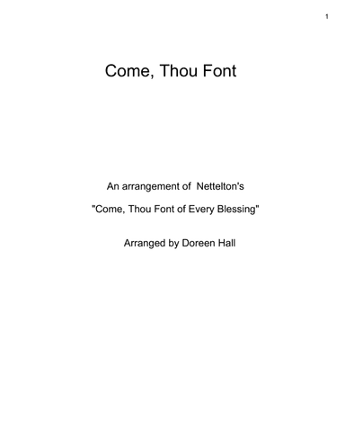 Come Thou Font of Many Blessings (arr. Paloma Piano LLC)
