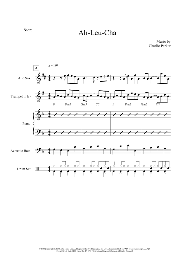 Ah-leu-cha (arr. The Sheet Music Library)