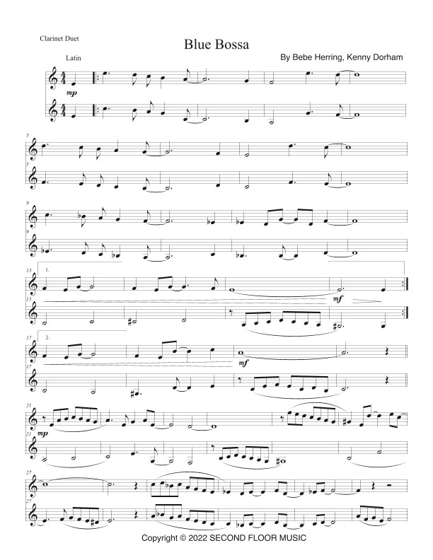 True Blue Bossa (arr. P. R. Frederick)
