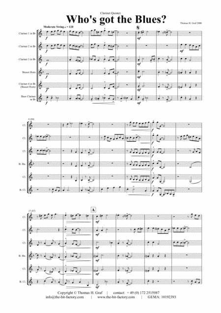 Who has got the blues? - You & you & you :-) - Clarinet Quintet