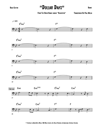 Dollar Days (arr. Accubass)
