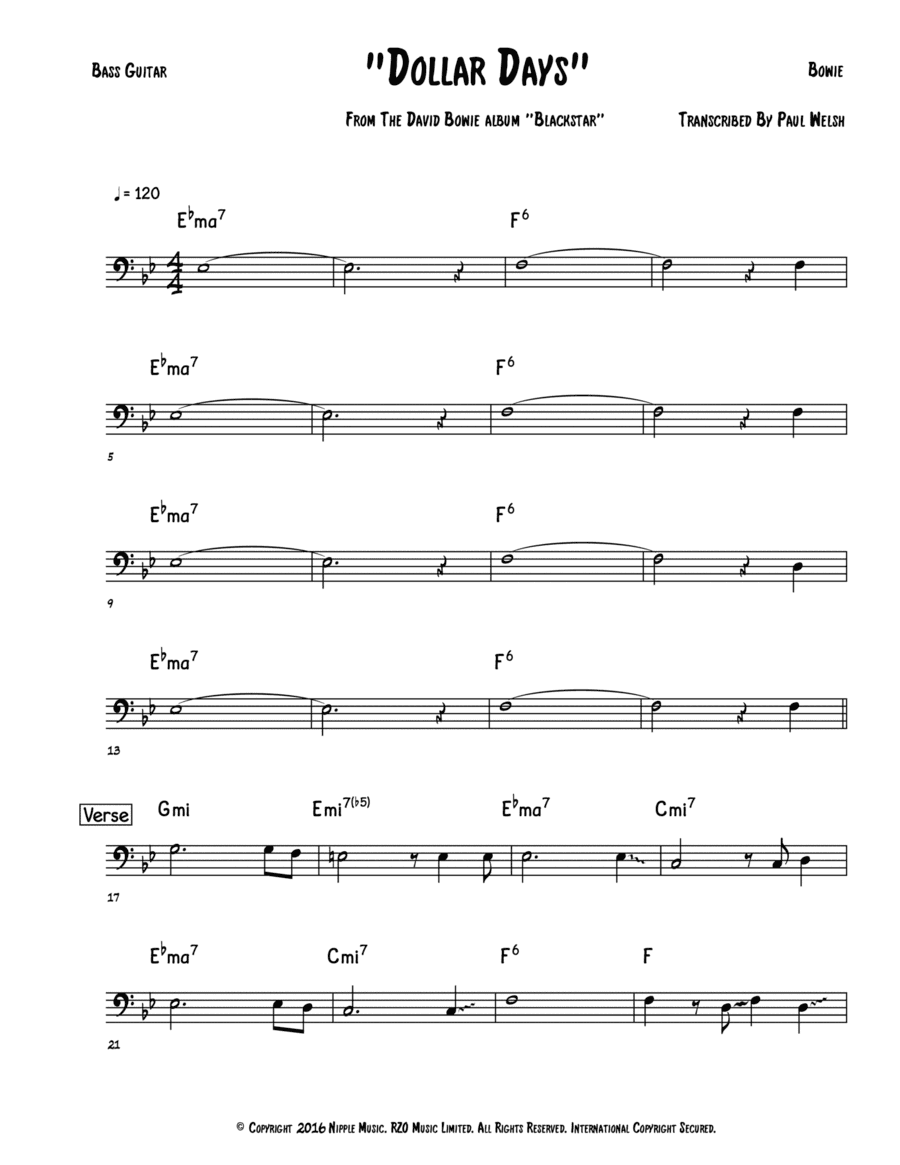 Dollar Days (arr. Accubass)