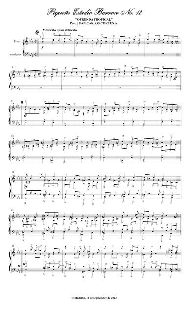 Pequeño Estudio Barroco No. 12 "Ofrenda Tropical"  (Small Baroque Studio No. 12)