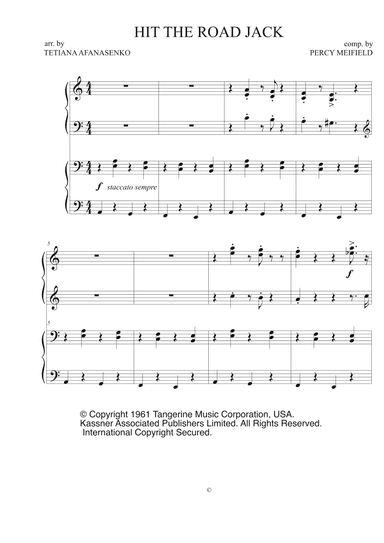 Hit The Road Jack (arr. Tetiana Afanasenko)