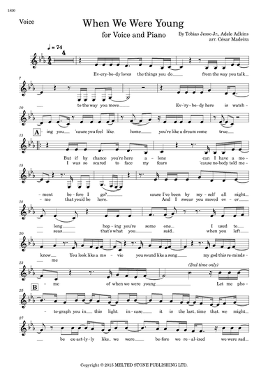When We Were Young (arr. César Madeira)