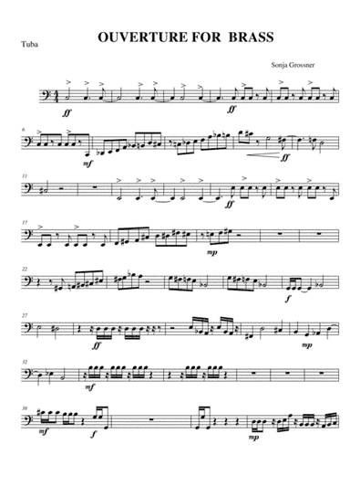 ouverture for brass, tuba part
