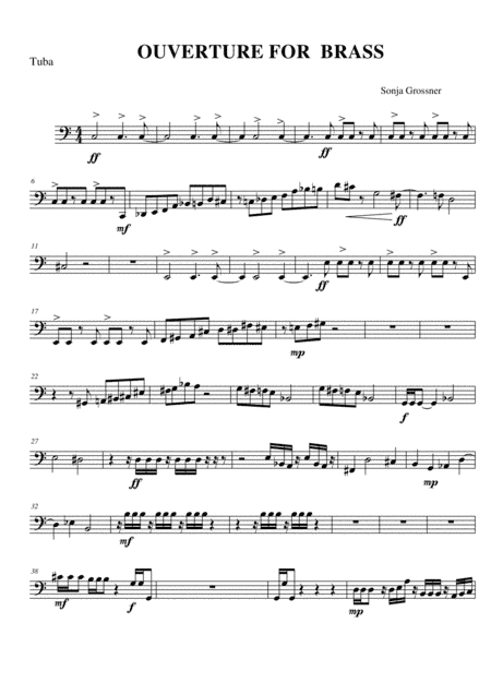 ouverture for brass, tuba part