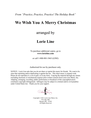 We Wish You A Merry Christmas - EASY! (arr. Lorie Line)