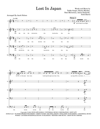Lost In Japan (remix) (arr. Jacob Nelson)