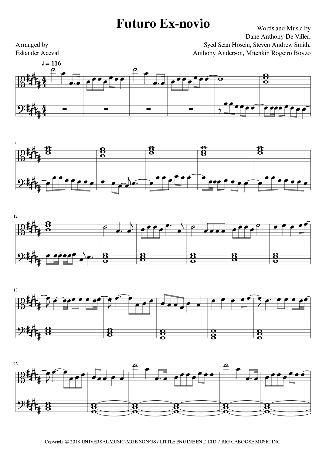 Futuro Ex-novio (arr. Eskander Aceval)