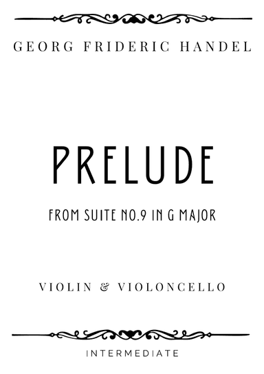Handel - Prelude from Suite No. 9 in G Major HWV 442 - Intermediate (arr. Piacere Music Sheets)