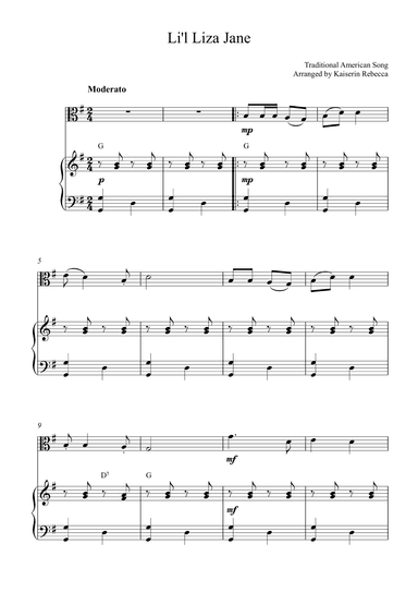 Li'l Liza Jane (arr. Kaiserin Rebecca)
