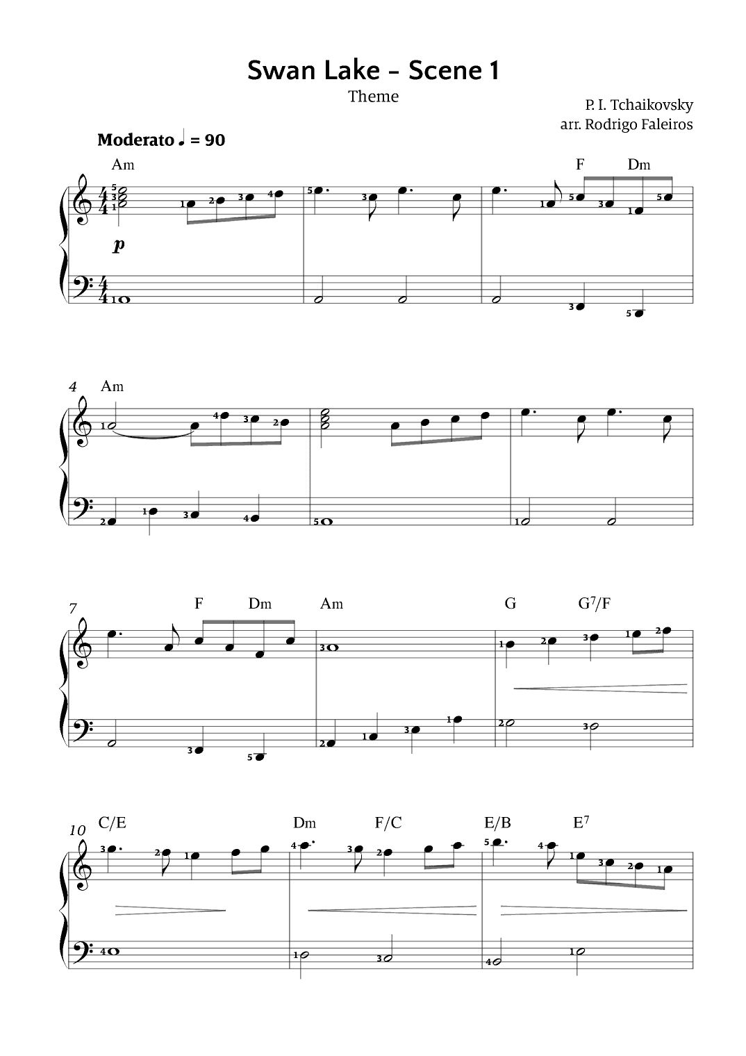 Swan Lake theme Scene 1 (arr. Rodrigo Faleiros)