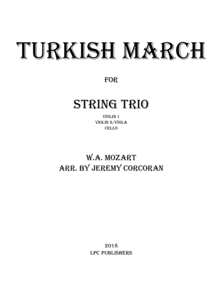 Turkish March for String Trio (arr. Jeremy Corcoran)