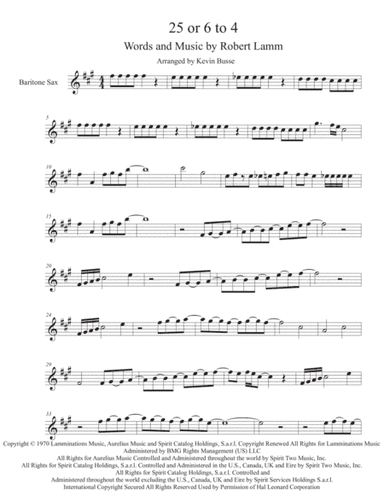 25 Or 6 To 4 (arr. Kevin Busse)