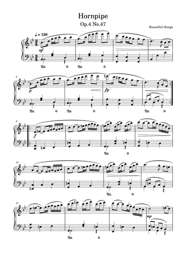 Hornpipe-Beautiful things Op.4 No.47